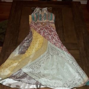 Kaya Di Koko Silk Multi-Colored Long Dress